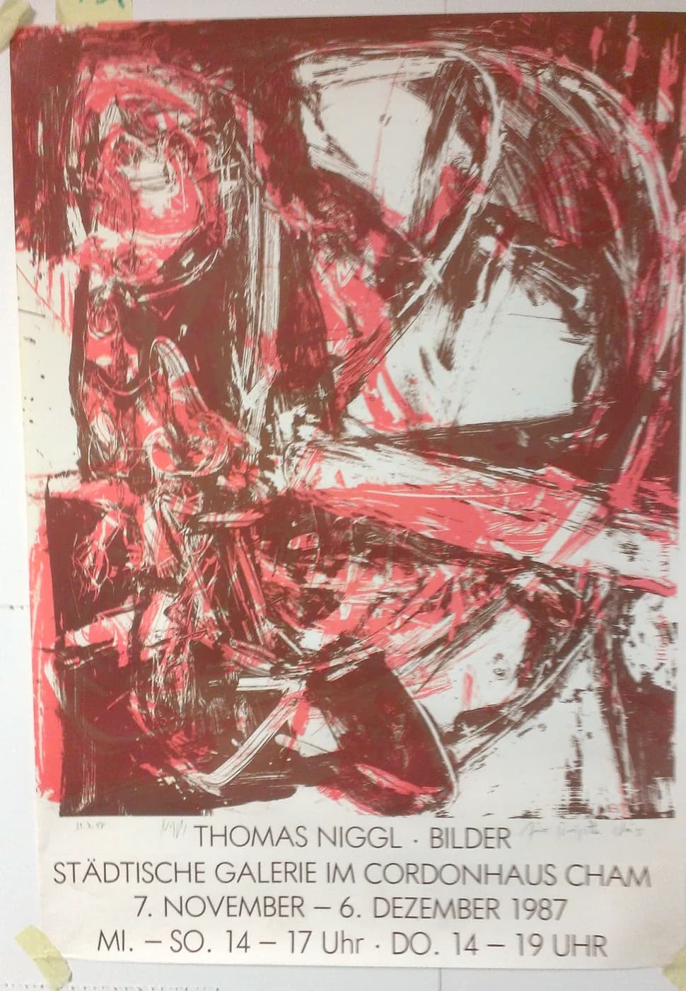 Thomas Niggl, Exhibition poster, Cordonhaus, Cham, 1987